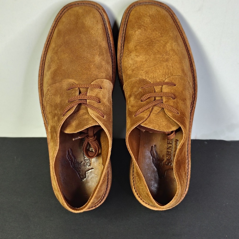 Schnee's Bozeman Mens Size 10 EU43 Suede Derby Shoes Brown Leather Vibram Italy - Picture 8 of 15